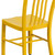 Flash Furniture CH-61200-18-YL-GG Vertical Slat Back For Indoor/Outdoor Commercial and Residential Use Yellow Chair