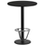 Flash Furniture XU-RD-24-BLKTB-TR18B-3CFR-GG Black Laminate Round Top PVC T-Mold Edge Table