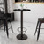 Flash Furniture XU-RD-24-BLKTB-TR18B-3CFR-GG Black Laminate Round Top PVC T-Mold Edge Table
