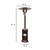 Flash Furniture NAN-HSS-AGH-BR-GG Brown Portable Stainless Steel Frame Outdoor Patio Heater - 40,000 BTU