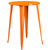 Flash Furniture CH-51090BH-2-30CAFE-OR-GG 30" Dia. x 41" H Orange Metal Round Bar Height Table and 2 Bar Stool Set