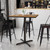 Flash Furniture XU-WALTB-3636-T3030B-GG Walnut Laminate Square Top PVC T-Mold Edge Table