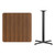 Flash Furniture XU-WALTB-3636-T3030B-GG Walnut Laminate Square Top PVC T-Mold Edge Table