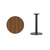 Flash Furniture XU-RD-24-WALTB-TR18-GG 24" Dia. Round Walnut Laminated Dining Height Table with Pedestal Base