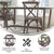 Flash Furniture X-BACK-BURDRIFT Dark Driftwood Bent X Back Elmwood Side Chair