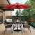Flash Furniture GM-402003-RED-GG 104.5" W x 96.5" H Red 1.5" Dia. Aluminum Pole Patio Umbrella