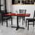 Flash Furniture XU-MAHTB-3048-T2230-GG 48”W x 30”D x 31-1/8”H Melamine Core With Mahogany Laminate Finish Cast Iron Column With Black Powder Coated Finish Rectangular Dining Height Table