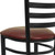 Flash Furniture XU-DG697BLAD-BAR-BURV-GG Burgundy Vinyl Seat With Ladder Back Steel Black Powder Coated Frame Hercules Series Restaurant Bar Stool