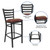 Flash Furniture XU-DG697BLAD-BAR-BURV-GG Burgundy Vinyl Seat With Ladder Back Steel Black Powder Coated Frame Hercules Series Restaurant Bar Stool