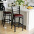 Flash Furniture XU-DG697BLAD-BAR-BURV-GG Burgundy Vinyl Seat With Ladder Back Steel Black Powder Coated Frame Hercules Series Restaurant Bar Stool