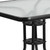 Flash Furniture TLH-073A-2-GG Black Powder Coated Metal Base With Tempered Glass Top Square Patio Table