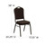 Flash Furniture NG-C01-BROWN-GV-GG Brown Patterned Fabric Gold Vein Powder Coated Frame Finish Hercules Series Stacking Banquet Chair