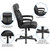 Flash Furniture GO-2196-1-GG Black Bonded Leather Padded Arms High Back Design Executive Swivel Office Chair