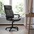 Flash Furniture GO-2196-1-GG Black Bonded Leather Padded Arms High Back Design Executive Swivel Office Chair