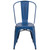 Flash Furniture ET-3534-AB-GG Distressed Metal Antique Blue Drain Holes in Seat Chair