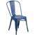 Flash Furniture ET-3534-AB-GG Distressed Metal Antique Blue Drain Holes in Seat Chair