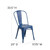 Flash Furniture ET-3534-AB-GG Distressed Metal Antique Blue Drain Holes in Seat Chair