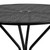 Flash Furniture CO-7-BK-GG Black Rain Flower Design Top Steel Powder Coat Finish Square With Umbrella Hole Patio Table
