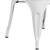 Flash Furniture CH-31230-WH-GG White Stackable Galvanized Steel Drain Holes in Seat Stacking Side Chair