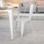 Flash Furniture CH-31230-WH-GG White Stackable Galvanized Steel Drain Holes in Seat Stacking Side Chair