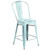 Flash Furniture ET-3534-24-DB-GG Dream Blue Galvanized Steel Drain Holes In Seat Counter Height Bar Stool
