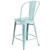 Flash Furniture ET-3534-24-DB-GG Dream Blue Galvanized Steel Drain Holes In Seat Counter Height Bar Stool