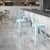 Flash Furniture ET-3534-24-DB-GG Dream Blue Galvanized Steel Drain Holes In Seat Counter Height Bar Stool