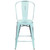 Flash Furniture ET-3534-24-DB-GG Dream Blue Galvanized Steel Drain Holes In Seat Counter Height Bar Stool