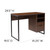 Flash Furniture NAN-NJ-HD10168-GG 47.25" W x 29.5" H x 19.5" D Coffee Wood Grain Laminate Top Northbrook Computer Desk