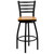 Flash Furniture XU-6F8B-LADSWVL-NATW-GG Natural Finish Plywood Swivel Seat Hercules Series Bar