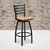 Flash Furniture XU-6F8B-LADSWVL-NATW-GG Natural Finish Plywood Swivel Seat Hercules Series Bar