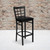 Flash Furniture XU-DG6R7BWIN-BAR-BLKV-GG Black Vinyl Seat With Window Back Steel Black Powder Coated Frame Hercules Series Restaurant Bar Stool
