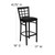 Flash Furniture XU-DG6R7BWIN-BAR-BLKV-GG Black Vinyl Seat With Window Back Steel Black Powder Coated Frame Hercules Series Restaurant Bar Stool