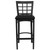 Flash Furniture XU-DG6R7BWIN-BAR-BLKV-GG Black Vinyl Seat With Window Back Steel Black Powder Coated Frame Hercules Series Restaurant Bar Stool