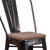 Flash Furniture CH-31320-24GB-BQ-WD-GG Black-Antique Gold Metal Curved Back With Vertical Slat Counter Height Bar Stool