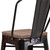Flash Furniture CH-31320-24GB-BQ-WD-GG Black-Antique Gold Metal Curved Back With Vertical Slat Counter Height Bar Stool