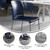 Flash Furniture RUT-238A-NY-GG Navy Metal Frame Polypropylene Seat and Back Hercules Series Reception Chair
