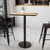 Flash Furniture XU-NATTB-2430-TR18-GG 30"W x 24"D x 31-1/8"H Melamine Core With Natural Laminate Finish Cast Iron Column With Black Powder Coated Finish Rectangular Dining Height Table