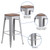 Flash Furniture CH-31320-30-SIL-WD-GG Silver Textured Wood Seat With Galvanized Steel Backless Bar Stool