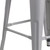 Flash Furniture CH-31320-30-SIL-WD-GG Silver Textured Wood Seat With Galvanized Steel Backless Bar Stool