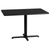 Flash Furniture XU-BLKTB-2442-T2230-GG 42" W Black Cast Iron Column Powder Coated and Laminate Finish Rectangular Table