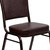 Flash Furniture FD-C01-COPPER-BRN-VY-GG Brown Vinyl Upholstered Copper Vein Powder Coated Finish Hercules Series Stacking Banquet Chair