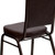 Flash Furniture FD-C01-COPPER-BRN-VY-GG Brown Vinyl Upholstered Copper Vein Powder Coated Finish Hercules Series Stacking Banquet Chair
