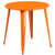 Flash Furniture CH-51090TH-4-18ARM-OR-GG 30" Dia. x 29 1/2" H Orange Metal Round Table and 4 Chair Set