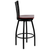 Flash Furniture XU-6F8B-XSWVL-MAHW-GG Mahogany Finish Powder Coated Frame Metal X-Back Hercules Series Bar Stool