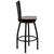 Flash Furniture XU-6F8B-XSWVL-MAHW-GG Mahogany Finish Powder Coated Frame Metal X-Back Hercules Series Bar Stool