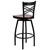 Flash Furniture XU-6F8B-XSWVL-MAHW-GG Mahogany Finish Powder Coated Frame Metal X-Back Hercules Series Bar Stool