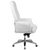 Flash Furniture BT-90269H-WH-GG White Padded Arms Heavy Duty Chrome Base High Back Design Traditional Executive Multifunction Swivel Office Chair