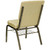 Flash Furniture XU-CH-60096-BGE-BAS-GG Beige 19" Width Gold Vein Frame Finish Hercules Series Stacking Church Chair