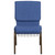 Flash Furniture FD-CH02185-GV-BLUE-BAS-GG Blue 19.25" Width Gold Vein Frame Finish Hercules Series Stacking Church Chair